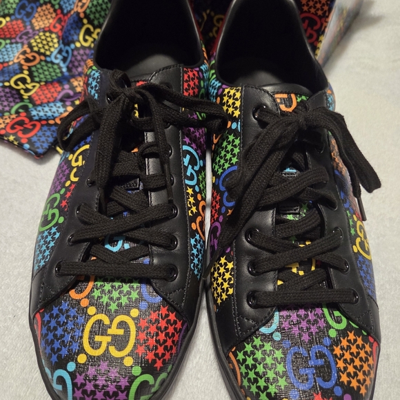 Gucci Ace GG Supreme Low 'Psychedelic - Black' - Picture 2 of 6